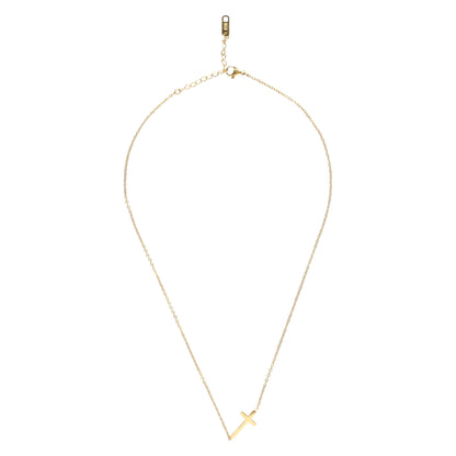 14K Gold Necklace | Gold Plated Cross Pendant Necklace