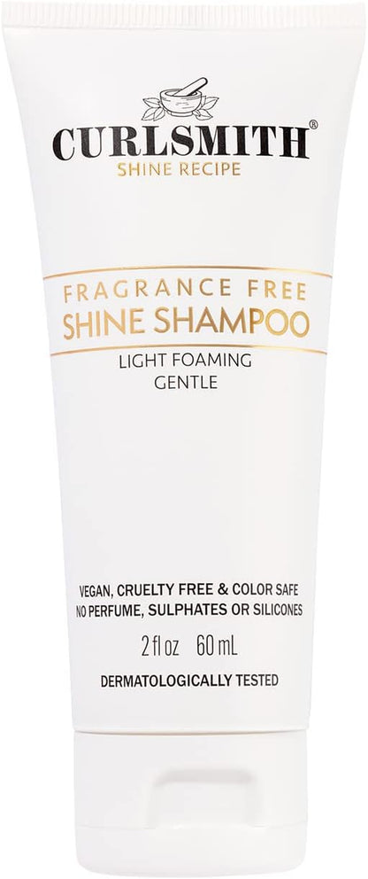 - Shine Shampoo, Gentle, Sensitive, Fragrance Free Cleanser for All Curl and Hair Types, Vegan (59Ml)