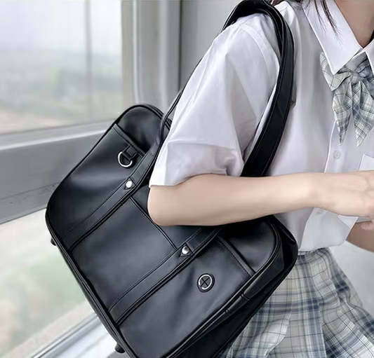 Japanese Casual PU Shoulder Bag Junior High School Students School Bag Handbag Anime Uniform Bag Tote Bags for Women Bolsos