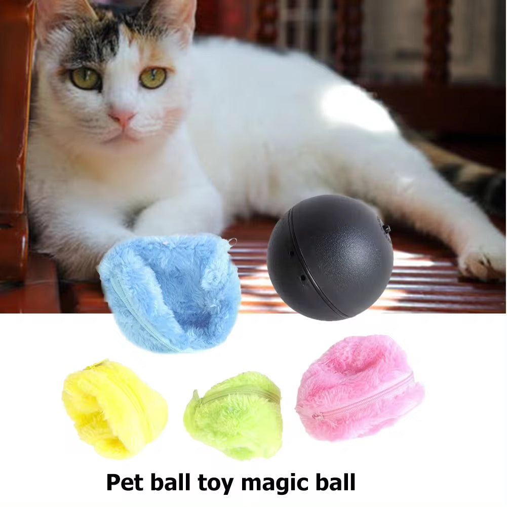 Magic Roller Ball Activation Automatic Ball Dog Cat Interactive Funny Chew Plush Electric Rolling Ball Pet Dog Cat Toy