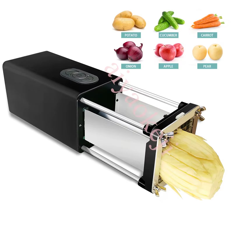 Multifunctional Electric Potato Chips Cutter French Fries Vegetable Cutting Machine Potato Cucumber Carrot Slicer