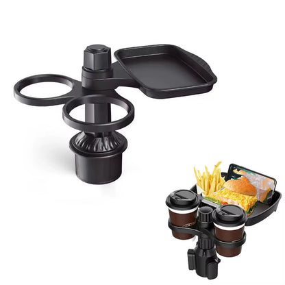 Universal Multifunctional Car Cup Holder Rotating Detachable Car Food Trays Expander Tray for Eating Tray Table for Car